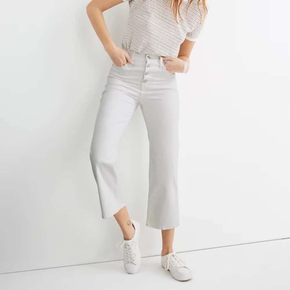 Slim Wide Leg Crop Jean Madewell Size 28
